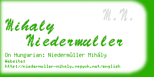 mihaly niedermuller business card