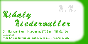 mihaly niedermuller business card